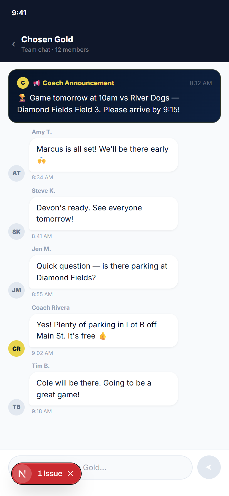chat mobile view